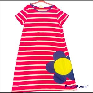 Mini Boden Flower Appliqué Shift Dress girls 9-10